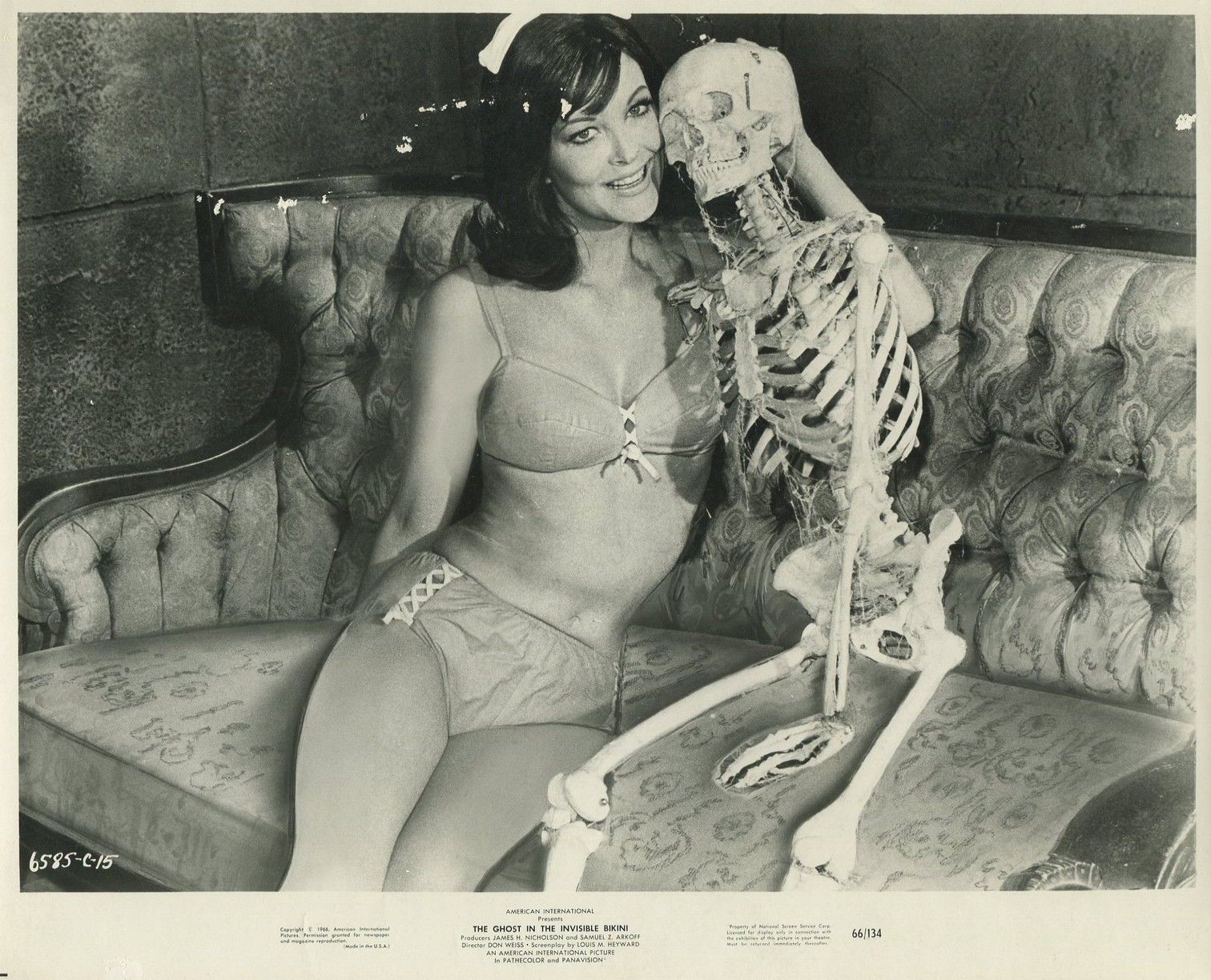 PATTI CHANDLER in The Ghost In The Invisible Bikini '66 SKELETON SEXY.